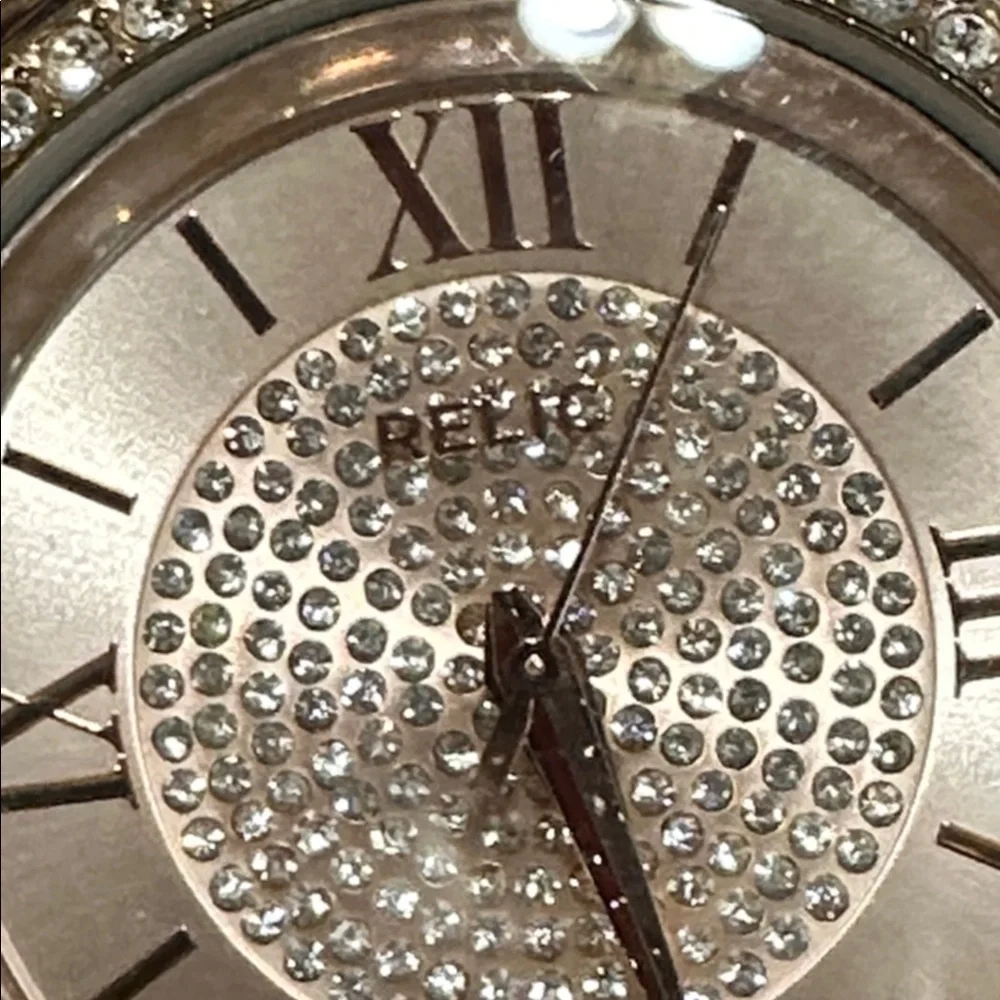 Relic ZR12178 Crystal Accent Dial Stainless Steel Rose Gold Quartz Watch